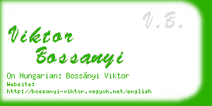 viktor bossanyi business card